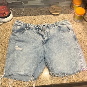 Tinseltown Women's Distressed Jean Shorts